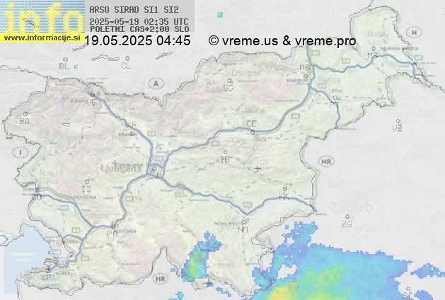 Radarska karta padavin