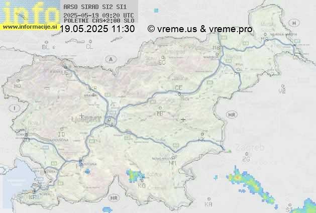Radarska karta padavin