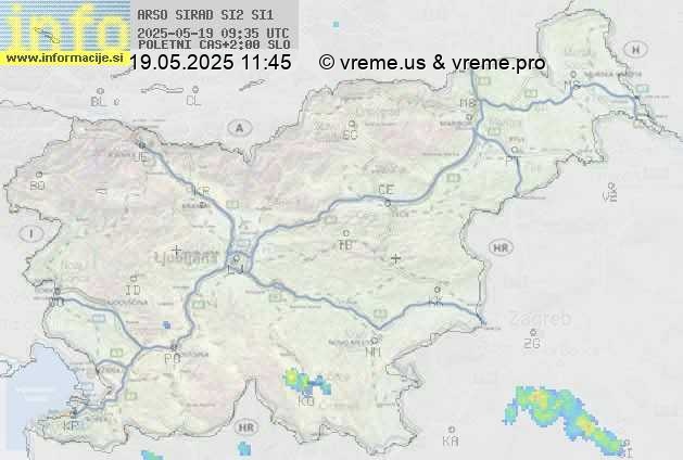Radarska karta padavin