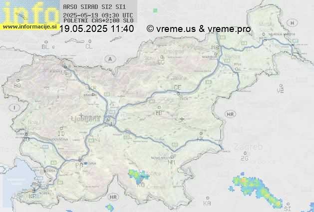 Radarska karta padavin