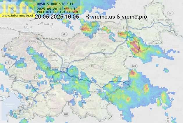 Radarska karta padavin