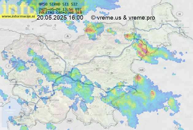 Radarska karta padavin