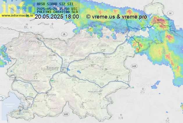 Radarska karta padavin