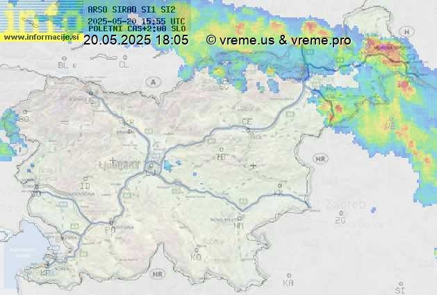 Radarska karta padavin