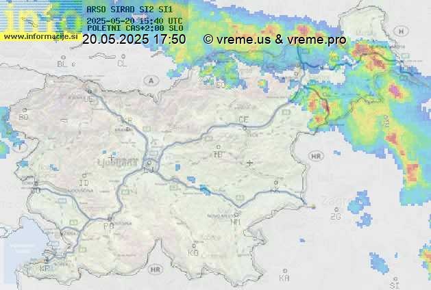 Radarska karta padavin