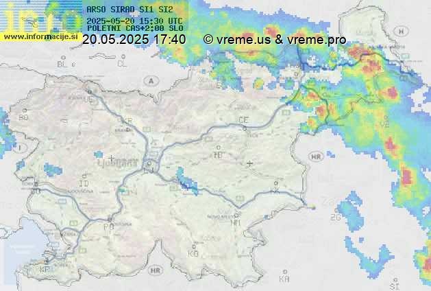 Radarska karta padavin