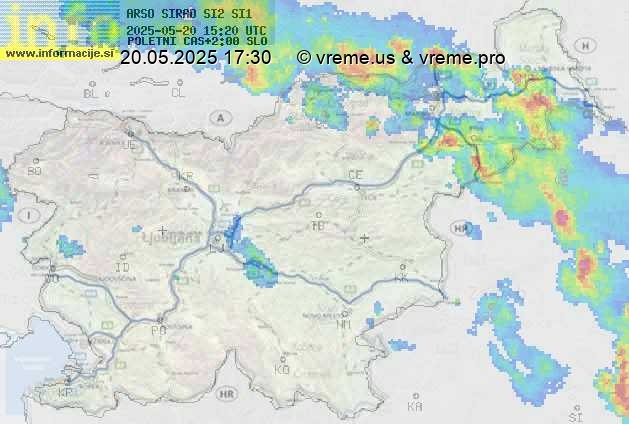 Radarska karta padavin