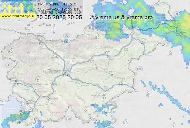 Radarska karta padavin