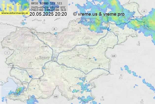 Radarska karta padavin