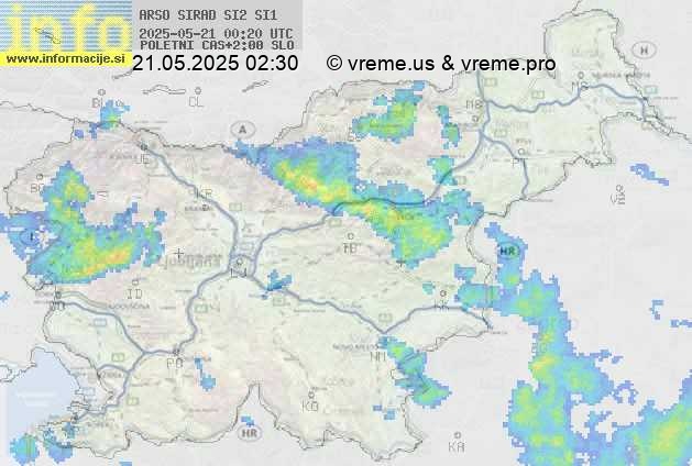 Radarska karta padavin