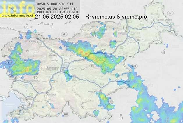 Radarska karta padavin