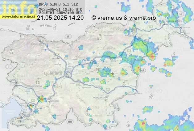 Radarska karta padavin
