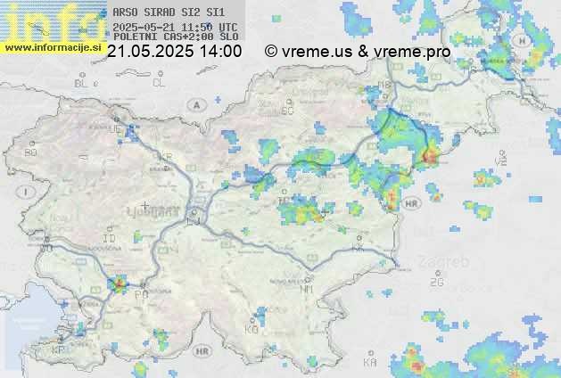 Radarska karta padavin