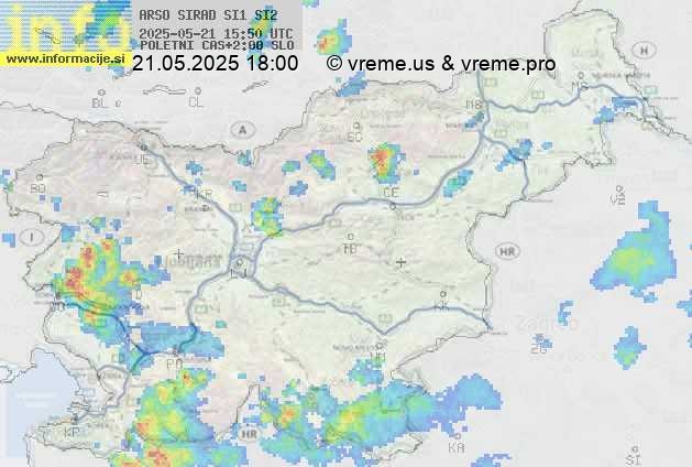 Radarska karta padavin