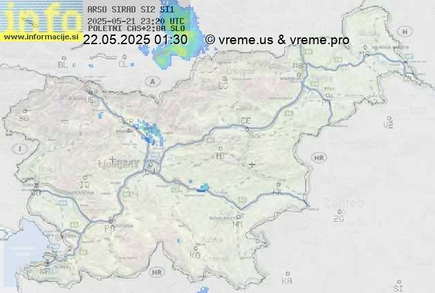 Radarska karta padavin