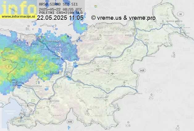 Radarska karta padavin