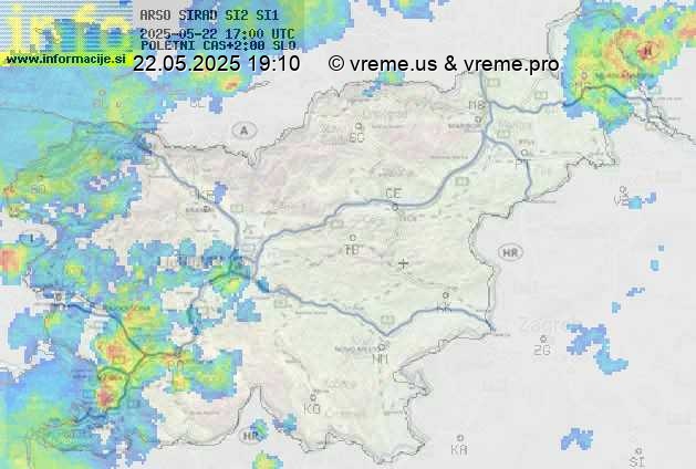 Radarska karta padavin