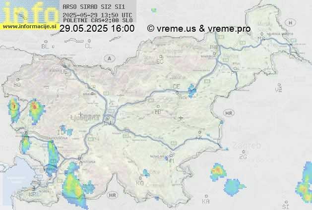 Radarska karta padavin