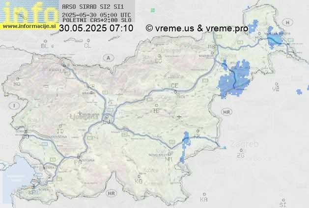 Radarska karta padavin