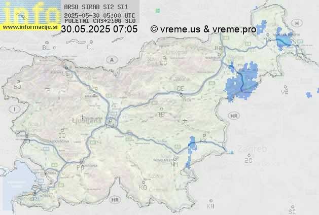 Radarska karta padavin