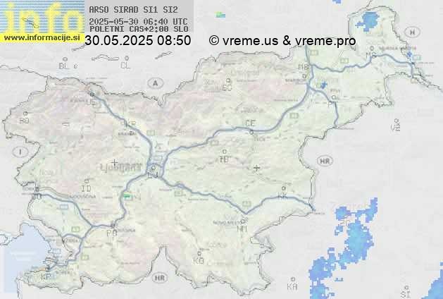 Radarska karta padavin