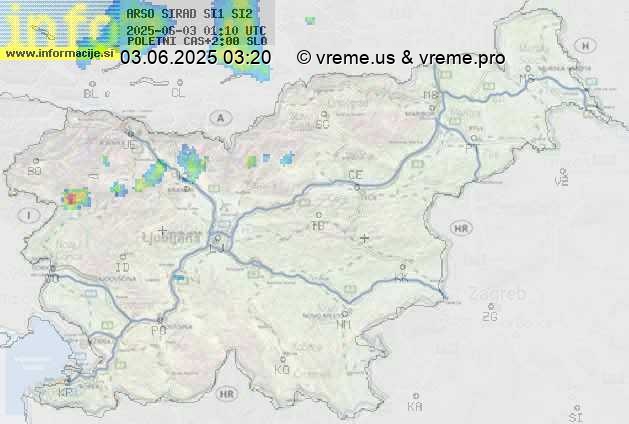 Radarska karta padavin