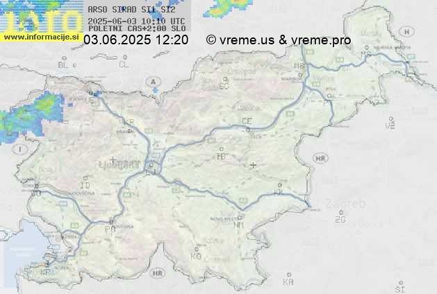 Radarska karta padavin