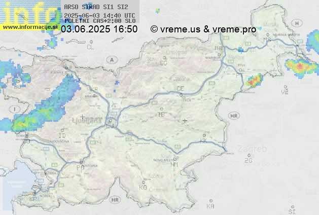 Radarska karta padavin