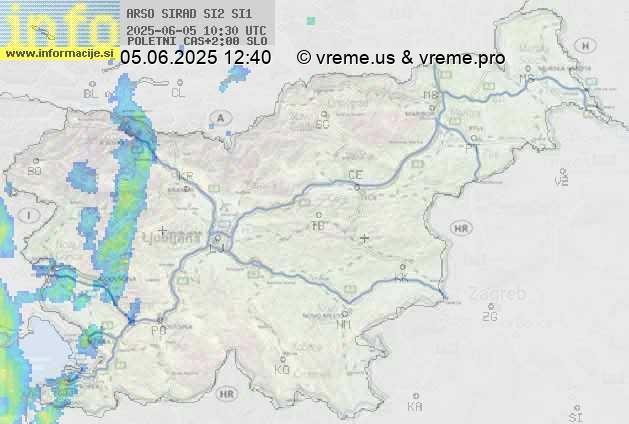 Radarska karta padavin