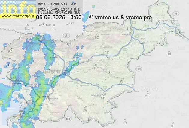 Radarska karta padavin