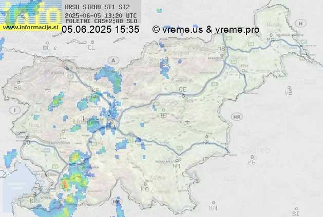 Radarska karta padavin