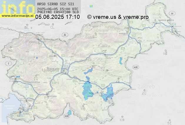 Radarska karta padavin