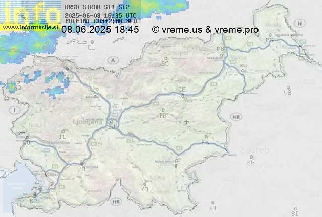 Radarska karta padavin