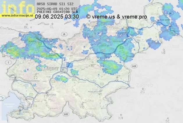 Radarska karta padavin
