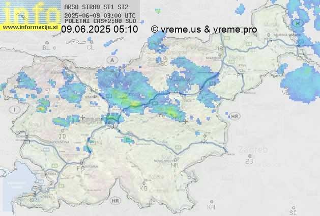 Radarska karta padavin