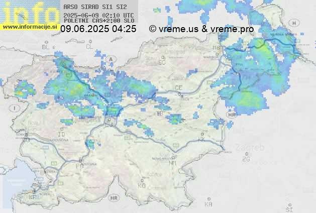 Radarska karta padavin