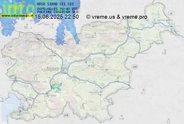 Radarska karta padavin