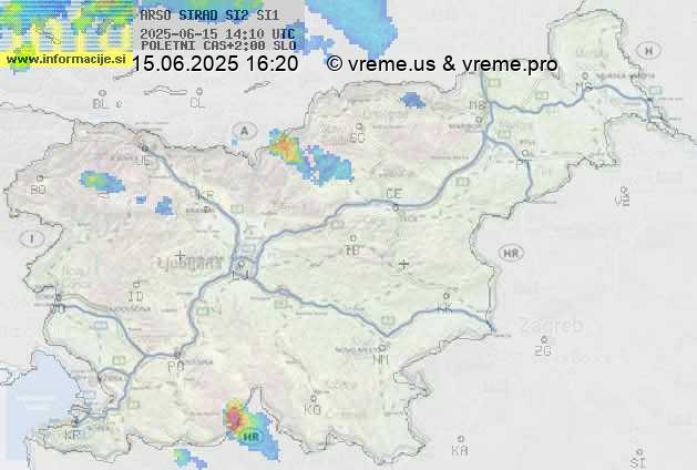 Radarska karta padavin