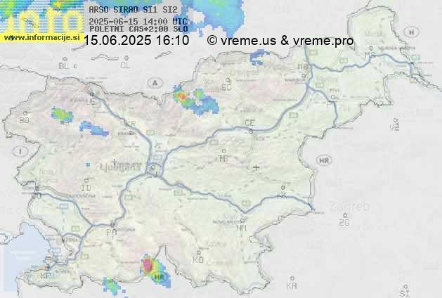 Radarska karta padavin