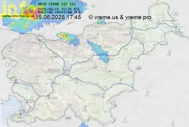 Radarska karta padavin