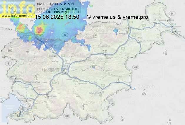 Radarska karta padavin