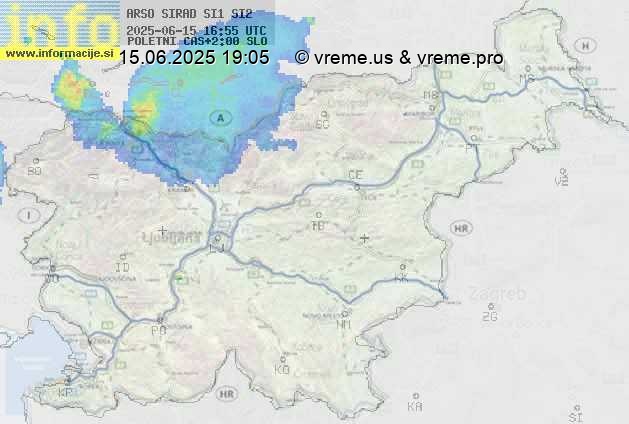 Radarska karta padavin
