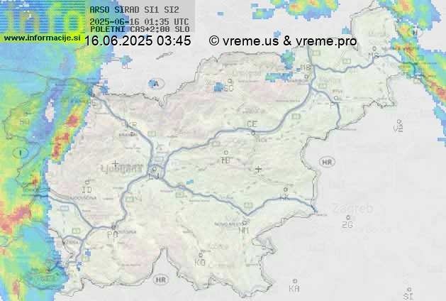 Radarska karta padavin