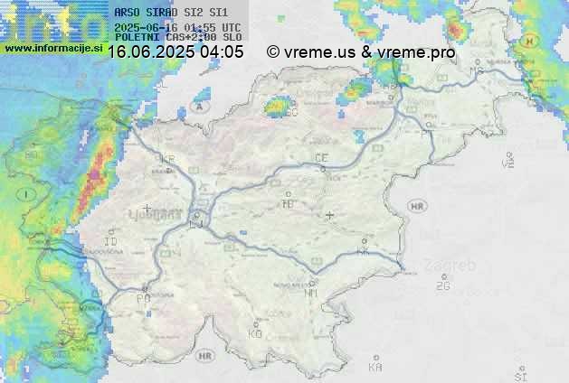 Radarska karta padavin