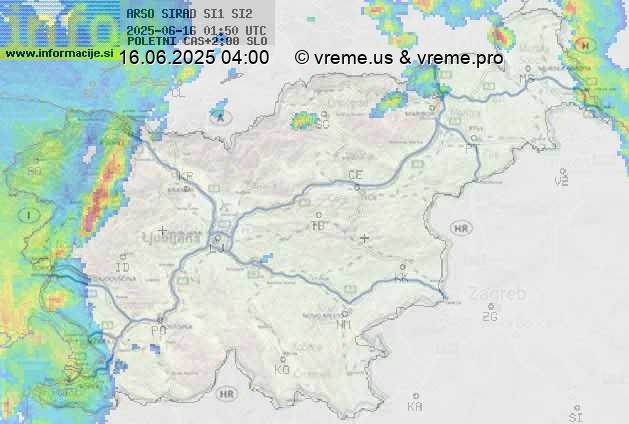 Radarska karta padavin