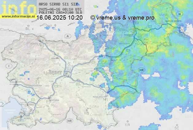 Radarska karta padavin
