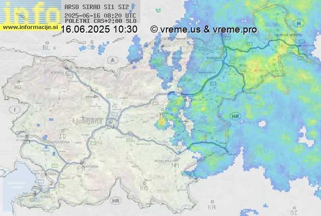 Radarska karta padavin