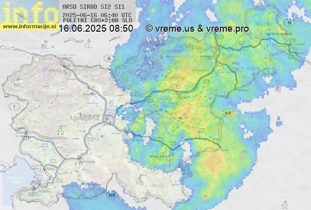 Radarska karta padavin