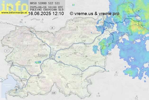 Radarska karta padavin