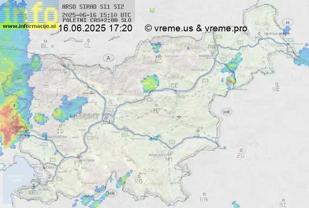 Radarska karta padavin